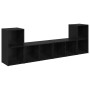Conjunto de mueble de TV 4 pcs Roble Negro 37 x 37 x 72 cm en Muebles TV | Comprar online en Foru.es