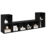 Conjunto de mueble de TV 4 pcs Roble Negro 37 x 37 x 72 cm en Muebles TV | Comprar online en Foru.es
