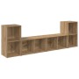 Conjunto de mueble de TV 4 pcs Roble artesanal 37 x 37 x 72 cm en Muebles TV | Comprar online en Foru.es