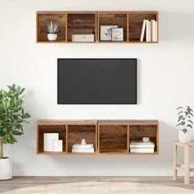 Conjunto de mueble de TV 4 pcs Madera Vieja 37 x 37 x 72 cm en Muebles TV | Comprar online en Foru.es