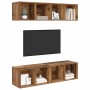 Conjunto de mueble de TV 4 pcs Madera Vieja 37 x 37 x 72 cm en Muebles TV | Comprar online en Foru.es