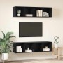 Conjunto de mueble de TV 4 pcs Roble Negro 37 x 37 x 72 cm en Muebles TV | Comprar online en Foru.es