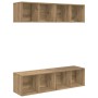 Conjunto de mueble de TV 4 pcs Roble artesanal 37 x 37 x 72 cm en Muebles TV | Comprar online en Foru.es