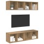 Conjunto de mueble de TV 4 pcs Roble artesanal 37 x 37 x 72 cm en Muebles TV | Comprar online en Foru.es