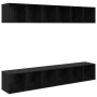 Conjunto de mueble de TV 4 pcs Roble Negro 37 x 37 x 107,5 cm en Muebles TV | Comprar online en Foru.es