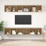 Conjunto de mueble de TV 4 pcs Roble artesanal en Muebles TV | Comprar online en Foru.es