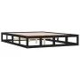 Estructura cama doble pequeña madera maciza negro 120x190 cm de vidaXL, Camas y somieres - Ref: Foro24-820835, Precio: 124,94...