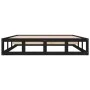 Estructura cama doble pequeña madera maciza negro 120x190 cm de vidaXL, Camas y somieres - Ref: Foro24-820835, Precio: 124,94...