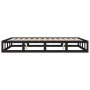 Estructura cama doble pequeña madera maciza negro 120x190 cm de vidaXL, Camas y somieres - Ref: Foro24-820835, Precio: 124,94...