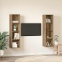 Conjunto de mueble de TV 2 pcs Marrón 37 x 37 x 142,5 cm en Muebles TV | Comprar online en Foru.es