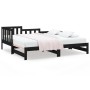 Sofá cama extraíble madera maciza de pino negro 2x(80x200) cm de vidaXL, Camas y somieres - Ref: Foro24-820740, Precio: 176,3...