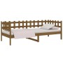 Sofá cama madera maciza de pino marrón miel 90x200 cm de vidaXL, Camas y somieres - Ref: Foro24-820759, Precio: 95,29 €, Desc...