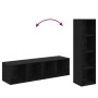 Conjunto de mueble de TV 4 pcs Negro 37 x 37 x 142,5 cm en Muebles TV | Comprar online en Foru.es
