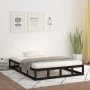 Estructura de cama de madera maciza negra 140x200 cm de vidaXL, Camas y somieres - Ref: Foro24-820800, Precio: 114,55 €, Desc...
