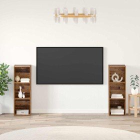 Conjunto de mueble de TV 2 pcs Madera Vieja 107 x 35 x 37 cm en Muebles TV | Comprar online en Foru.es