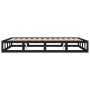Estructura de cama de madera maciza negra 140x200 cm de vidaXL, Camas y somieres - Ref: Foro24-820800, Precio: 141,18 €, Desc...