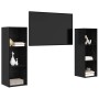 Conjunto de mueble de TV 2 pcs Roble Negro 107 x 35 x 37 cm en Muebles TV | Comprar online en Foru.es