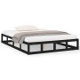 Estructura de cama de madera maciza negra super king 180x200 cm de vidaXL, Camas y somieres - Ref: Foro24-820815, Precio: 153...
