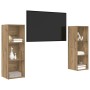 Conjunto de mueble de TV 2 pcs Roble artesanal 107 x 35 x 37 cm en Muebles TV | Comprar online en Foru.es