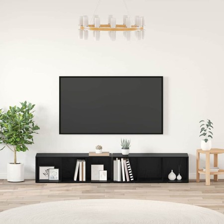 Conjunto de mueble de TV 2 pcs Roble Negro 37 x 35 x 107cm en Muebles TV | Comprar online en Foru.es
