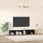 Conjunto de mueble de TV 2 pcs Roble Negro 37 x 35 x 107cm en Muebles TV | Comprar online en Foru.es