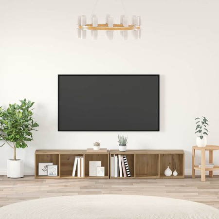 Conjunto de mueble de TV 2 pcs Roble artesanal 37 x 35 x 107cm en Muebles TV | Comprar online en Foru.es