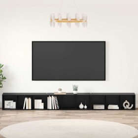 Conjunto de mueble de TV 3 pcs Roble Negro 37 x 35 x 107,5 cm en Muebles TV | Comprar online en Foru.es
