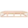 Estructura de cama doble de madera maciza 140x190 cm de vidaXL, Camas y somieres - Ref: Foro24-820841, Precio: 115,40 €, Desc...