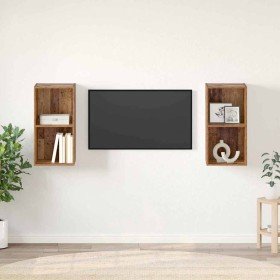 Conjunto de mueble de TV 2 pcs Madera Vieja 37 x 37 x 72 cm en Muebles TV | Comprar online en Foru.es