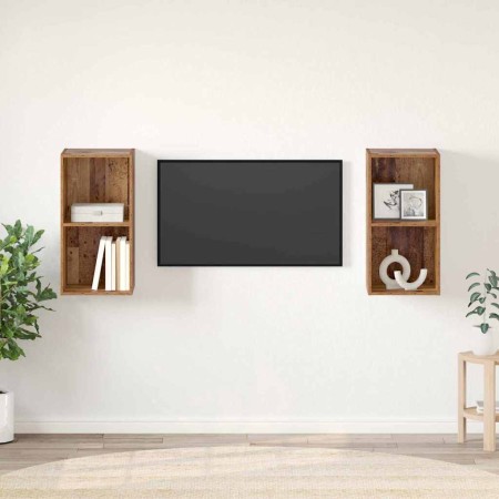 Conjunto de mueble de TV 2 pcs Madera Vieja 37 x 37 x 72 cm en Muebles TV | Comprar online en Foru.es