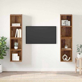 Conjunto de mueble de TV 4 pcs Madera Vieja 37 x 37 x 72 cm en Muebles TV | Comprar online en Foru.es
