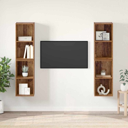 Conjunto de mueble de TV 4 pcs Madera Vieja 37 x 37 x 72 cm en Muebles TV | Comprar online en Foru.es