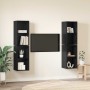 Conjunto de mueble de TV 4 pcs Roble Negro 37 x 37 x 72 cm en Muebles TV | Comprar online en Foru.es