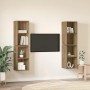 Conjunto de mueble de TV 4 pcs Roble artesanal 37 x 37 x 72 cm en Muebles TV | Comprar online en Foru.es