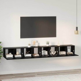 Conjunto de mueble de TV 4 pcs Roble Negro 60 x 30 x 30 cm en Muebles TV | Comprar online en Foru.es