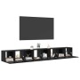 Conjunto de mueble de TV 4 pcs Roble Negro 60 x 30 x 30 cm en Muebles TV | Comprar online en Foru.es