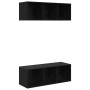 Conjunto de mueble de TV 2 pcs Roble Negro 37 x 37 x 107 cm en Muebles TV | Comprar online en Foru.es