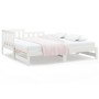 Sofá cama extraíble madera maciza de pino blanco 2x(90x190) cm de vidaXL, Camas y somieres - Ref: Foro24-820747, Precio: 159,...