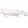 Sofá cama extraíble madera maciza de pino blanco 2x(90x190) cm de vidaXL, Camas y somieres - Ref: Foro24-820747, Precio: 159,...