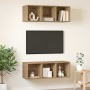 Conjunto de mueble de TV 2 pcs Roble artesanal 37 x 37 x 107 cm en Muebles TV | Comprar online en Foru.es