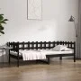 Schlafsofa aus massivem schwarzem Kiefernholz, 80 x 200 cm von vidaXL, Betten und Lattenroste - Ref: Foro24-820755, Preis: 89...