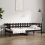 Sofá cama de madera maciza de pino negro 80x200 cm de vidaXL, Camas y somieres - Ref: Foro24-820755, Precio: 87,70 €, Descuen...
