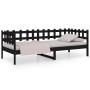 Sofá cama de madera maciza de pino negro 80x200 cm de vidaXL, Camas y somieres - Ref: Foro24-820755, Precio: 87,70 €, Descuen...
