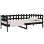 Sofá cama de madera maciza de pino negro 80x200 cm de vidaXL, Camas y somieres - Ref: Foro24-820755, Precio: 87,70 €, Descuen...