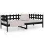 Schlafsofa aus massivem schwarzem Kiefernholz, 80 x 200 cm von vidaXL, Betten und Lattenroste - Ref: Foro24-820755, Preis: 89...
