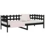 Schlafsofa aus massivem schwarzem Kiefernholz, 80 x 200 cm von vidaXL, Betten und Lattenroste - Ref: Foro24-820755, Preis: 89...