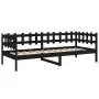 Schlafsofa aus massivem schwarzem Kiefernholz, 80 x 200 cm von vidaXL, Betten und Lattenroste - Ref: Foro24-820755, Preis: 89...