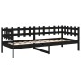 Sofá cama de madera maciza de pino negro 80x200 cm de vidaXL, Camas y somieres - Ref: Foro24-820755, Precio: 87,70 €, Descuen...