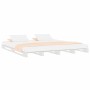 Cama de palets de madera maciza de pino blanca 200x200 cm de vidaXL, Camas y somieres - Ref: Foro24-821413, Precio: 154,49 €,...