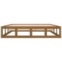 Estructura de cama doble madera maciza marrón miel 120x190 cm de vidaXL, Camas y somieres - Ref: Foro24-820834, Precio: 145,5...